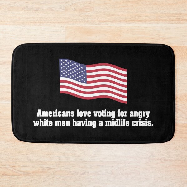 Item preview, Angry White Men Vote Voting Election Humor Waving American Flag designed and sold by Maljonic.