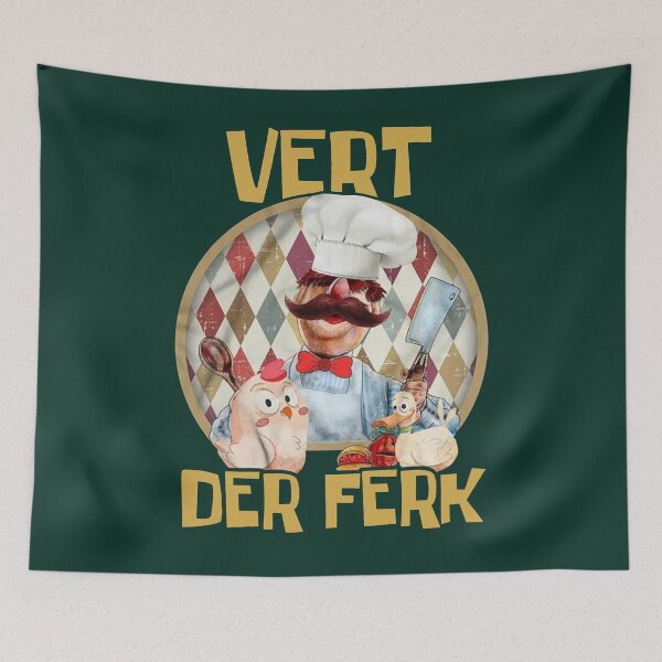 Item preview, Vintage Vert Der Ferk Swedish Chef Knife Chicken Duck Customized Handmade designed and sold by KerfsUp.