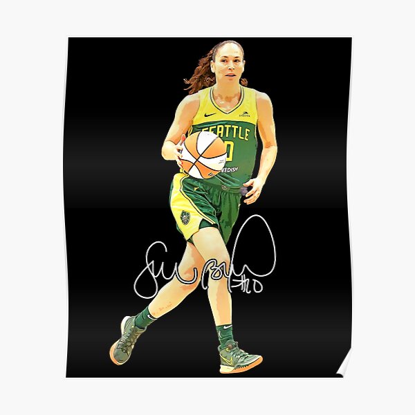 Póster «Sue Bird Legend Baloncesto 3000 Asistencias Signature Retro