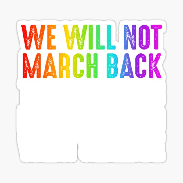 "we will not march back to what was inauguration" Sticker for Sale by