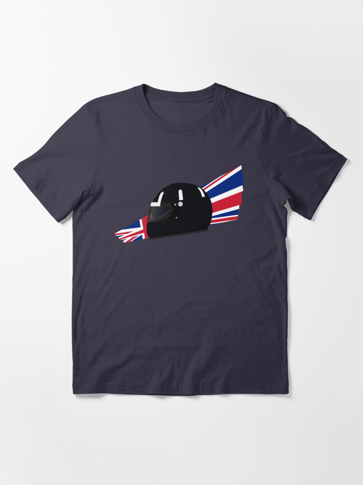 Alternate view of 90's British racing driver helmet Essential T-Shirt