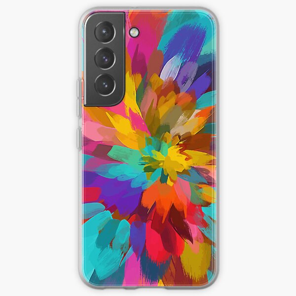 Vibrant Summer Brush Strokes - Colorful and Bright Artwork Samsung Galaxy Soft Case