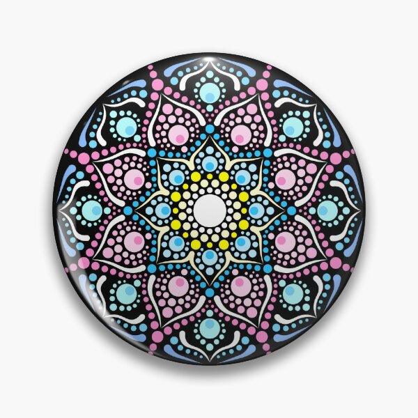 Item preview, "Cherry Blossom" - Colorful dot mandala design designed and sold by ColorDropsM.
