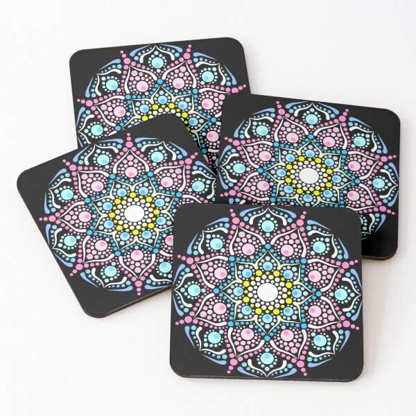 Item preview, "Cherry Blossom" - Colorful dot mandala design designed and sold by ColorDropsM.