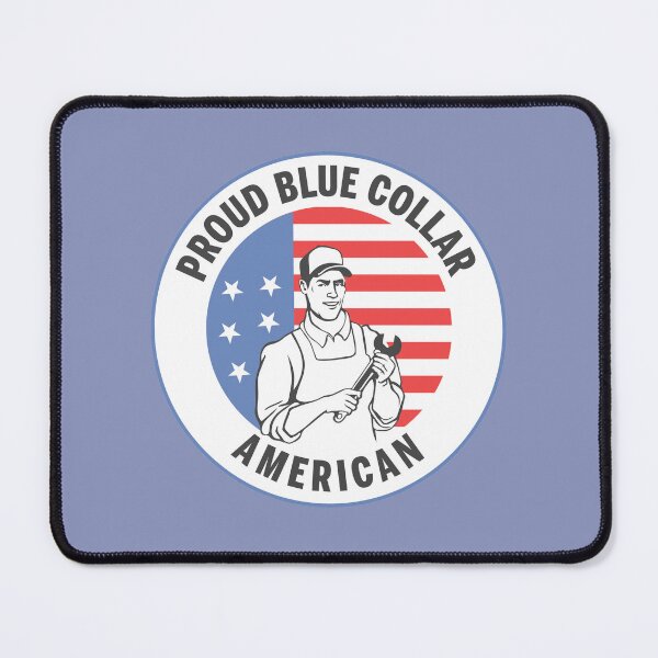 Item preview, Blue collar sticker designed and sold by fiskooriginal.