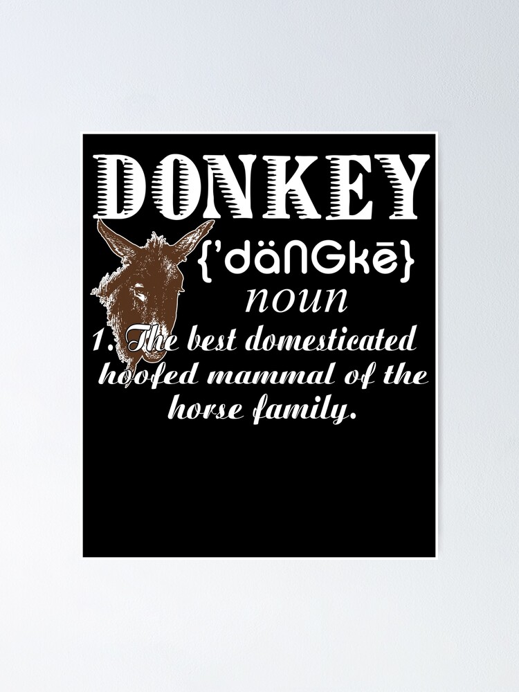 "Donkey Definition" Poster for Sale by UnknownArtistt Redbubble