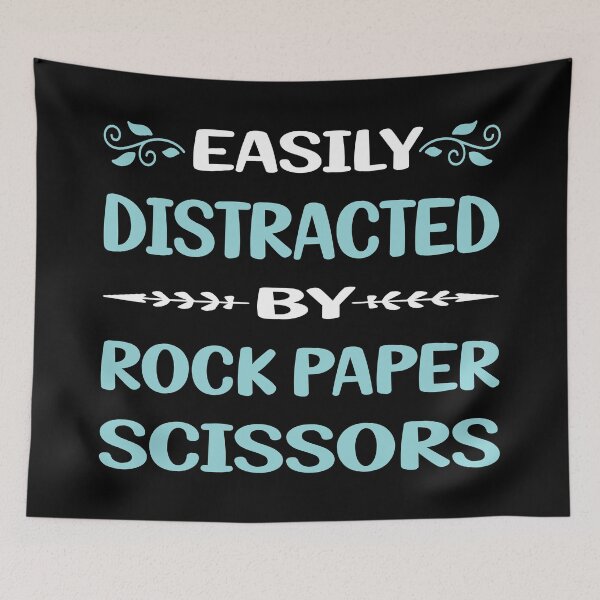 Item preview, Funny Easily Distracted Rock Paper Scissors designed and sold by sobonncbskyx.