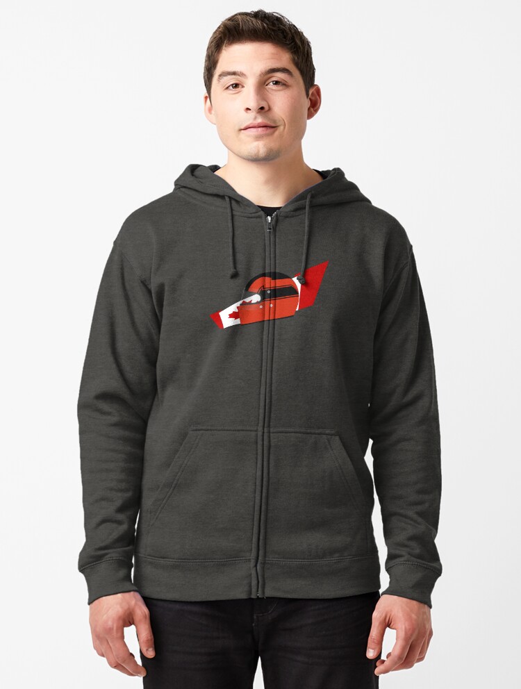 Thumbnail 1 of 5, Zipped Hoodie, 80's Canadian racing driver helmet designed and sold by FelixR1991.
