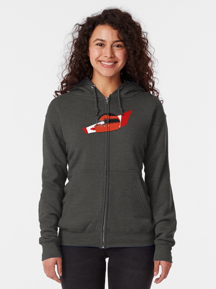 Thumbnail 2 of 5, Zipped Hoodie, 80's Canadian racing driver helmet designed and sold by FelixR1991.
