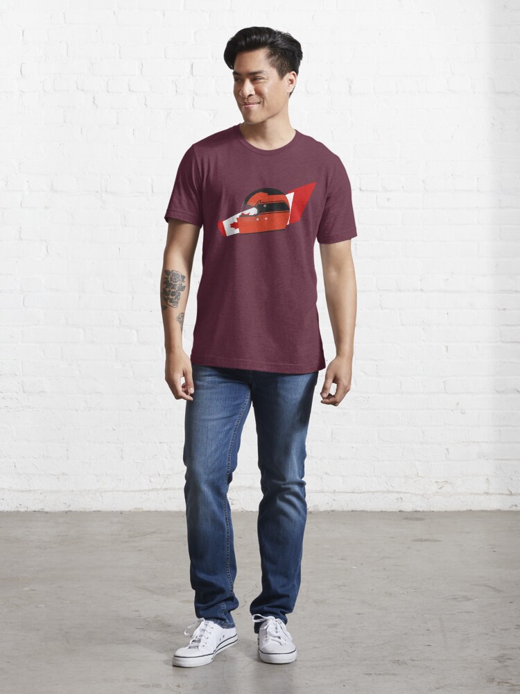 Alternate view of 80's Canadian racing driver helmet Essential T-Shirt