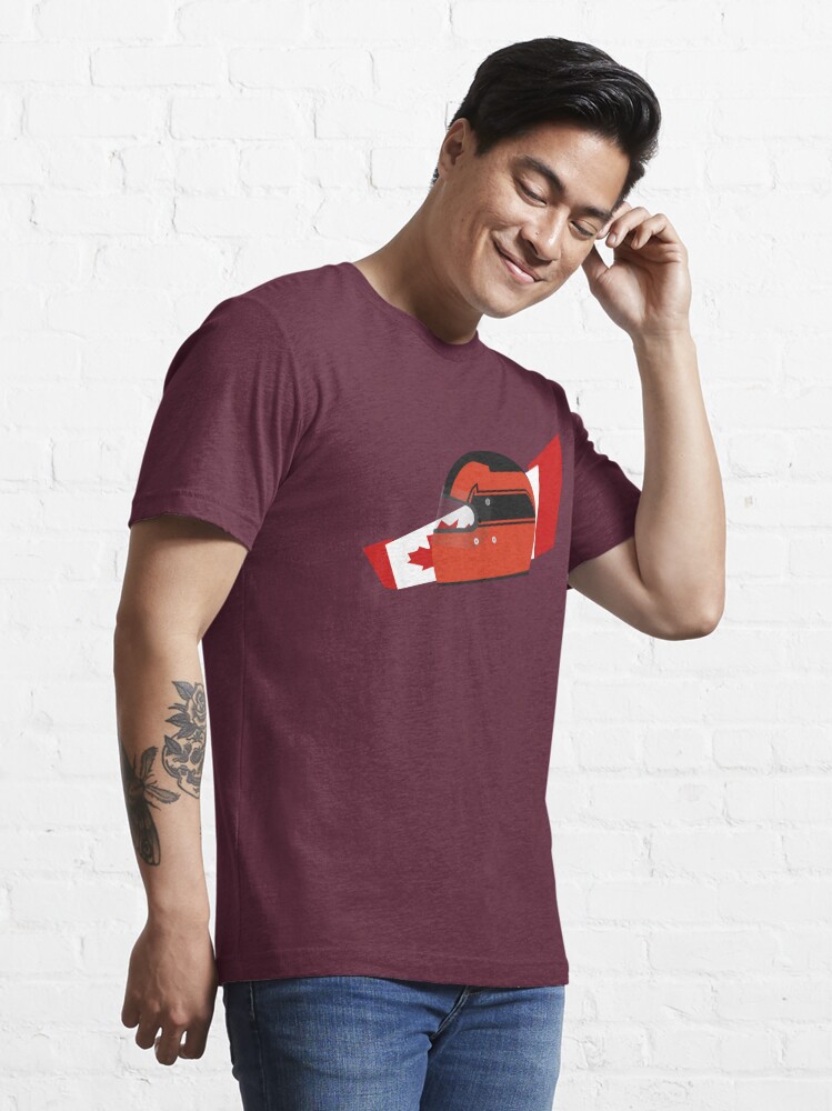 Alternate view of 80's Canadian racing driver helmet Essential T-Shirt