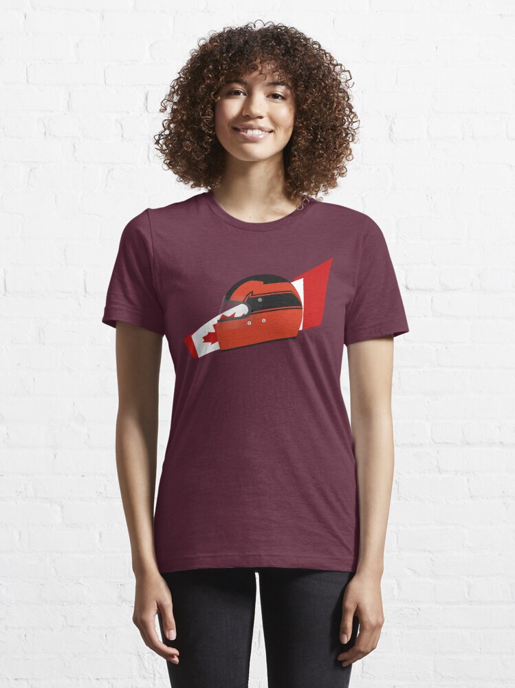 Alternate view of 80's Canadian racing driver helmet Essential T-Shirt