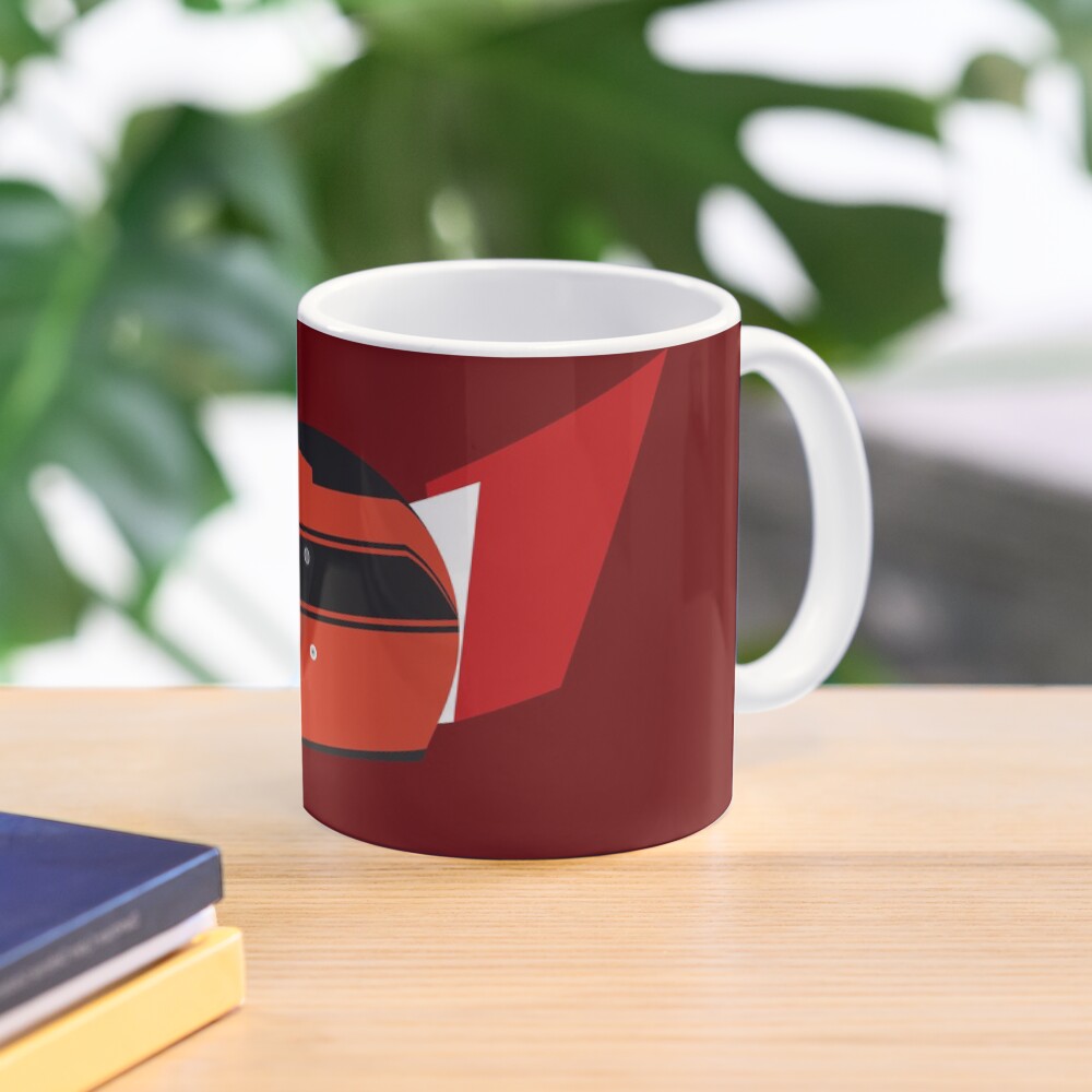 80's Canadian racing driver helmet Mug