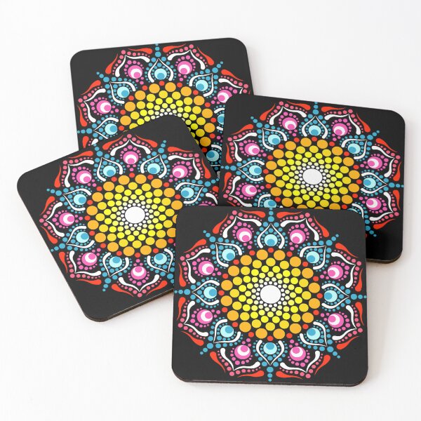 Item preview, "Follow the sun" - Colorful dot mandala design designed and sold by ColorDropsM.