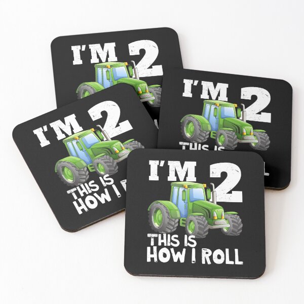 Item preview, I'm 2 This Is How I Roll Green Farm Tractor 2nd Birthday Party Gift 2 Year Old designed and sold by MalloWilli.