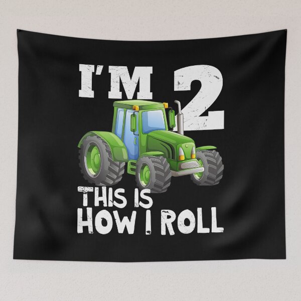 Item preview, I'm 2 This Is How I Roll Green Farm Tractor 2nd Birthday Party Gift 2 Year Old designed and sold by MalloWilli.