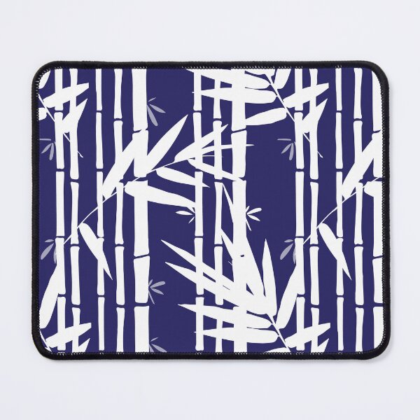 Item preview, Bamboo Leaves Pattern in Navy Blue and White designed and sold by HotHibiscus.