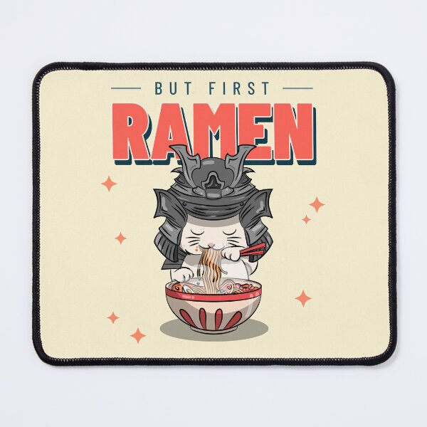 Item preview, Cute Cat Eating Ramen Kawaii Adorable Animals Chopsticks Kawaii Cartoon designed and sold by Imakeyouhappy.