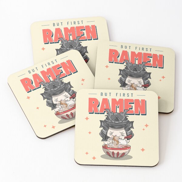Item preview, Cute Cat Eating Ramen Kawaii Adorable Animals Chopsticks Kawaii Cartoon designed and sold by Imakeyouhappy.