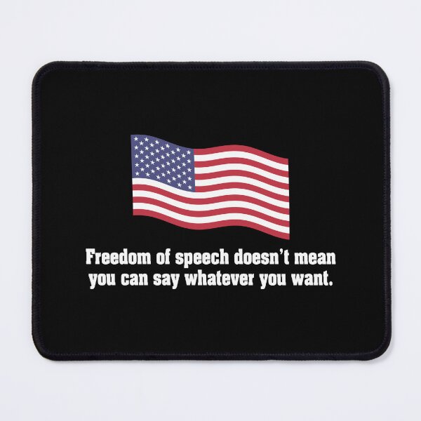 Item preview, Freedom of Speech Protest Human Rights Limitations Waving American Flag designed and sold by Maljonic.