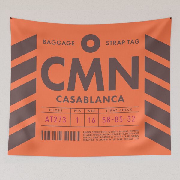 Item preview, Luggage Tag D - CMN Casablanca Morocco designed and sold by VoodooCircus.