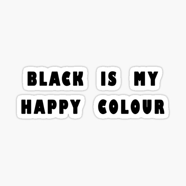Black Is My Happy Color Slim Fit' Travel Mug