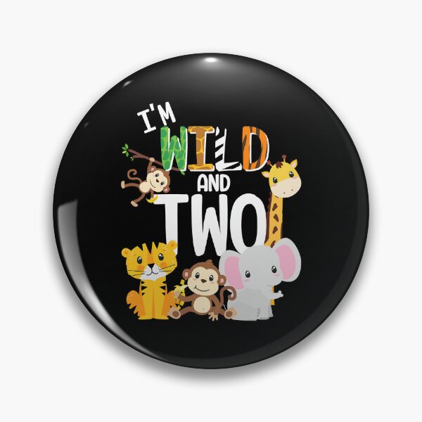 Item preview, I'm Wild and Two Zoo Theme Birthday Safari Jungle Animals designed and sold by MalloWilli.