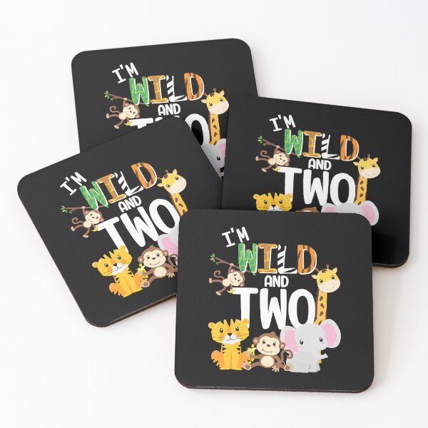 Item preview, I'm Wild and Two Zoo Theme Birthday Safari Jungle Animals designed and sold by MalloWilli.