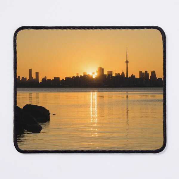 Item preview, Silky Breeze and Sunshine - the Sun Rising Behind Toronto Distinctive Skyline designed and sold by Georgia Mizuleva.