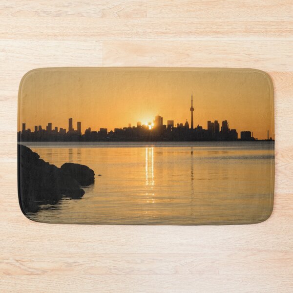 Item preview, Silky Breeze and Sunshine - the Sun Rising Behind Toronto Distinctive Skyline designed and sold by Georgia Mizuleva.