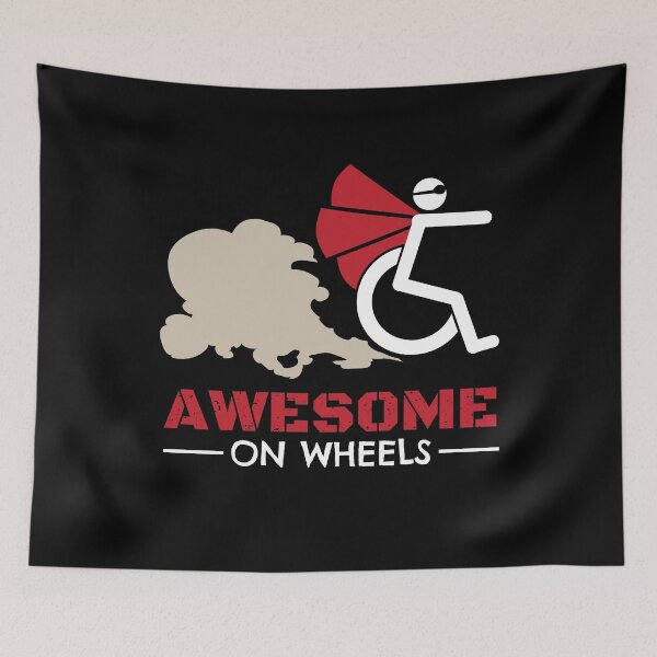 Item preview, Awesome On Wheels Wheelchair Users designed and sold by MooonTees.