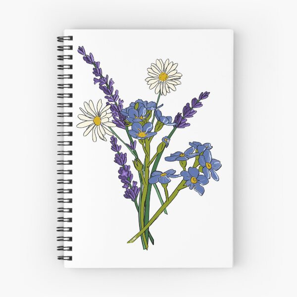 Item preview, Forget me not, lavender and daisy floral bunch. designed and sold by MillicentC.