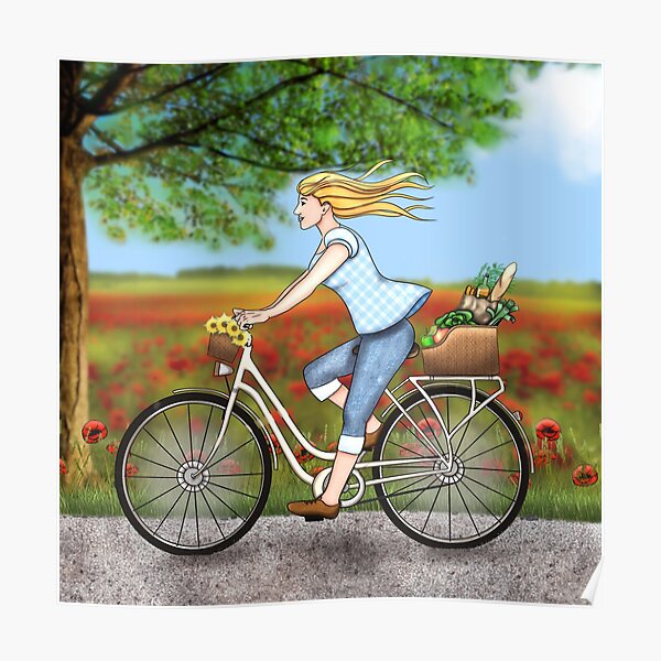 "Ride your bike ride more bikes" Poster for Sale by Milamara Redbubble