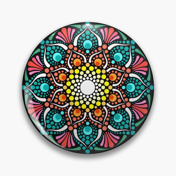 Item preview, "Butterfly kiss" - colorful dot mandala design designed and sold by ColorDropsM.