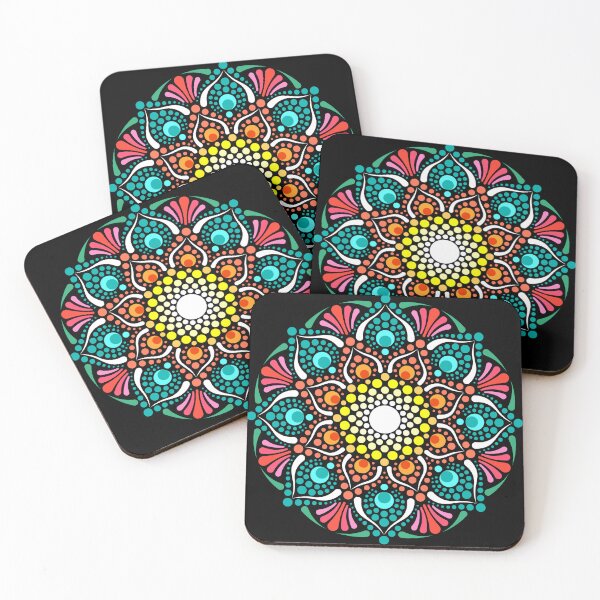 Item preview, "Butterfly kiss" - colorful dot mandala design designed and sold by ColorDropsM.
