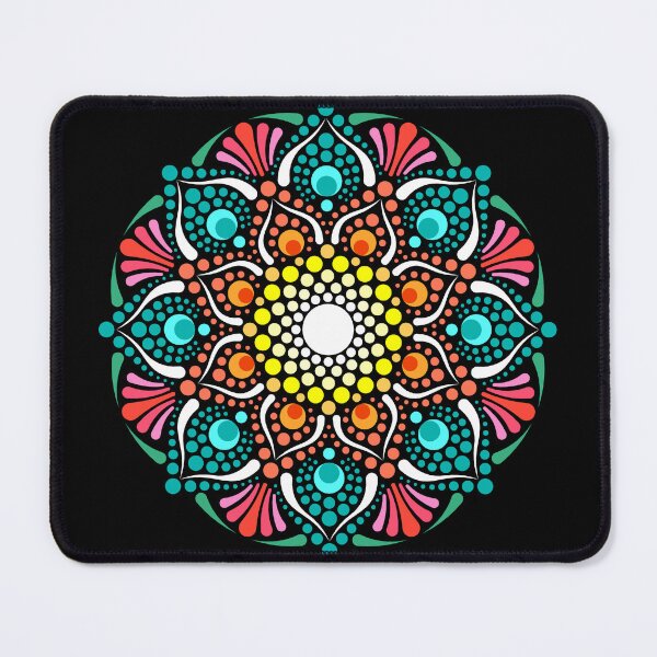 Item preview, "Butterfly kiss" - colorful dot mandala design designed and sold by ColorDropsM.