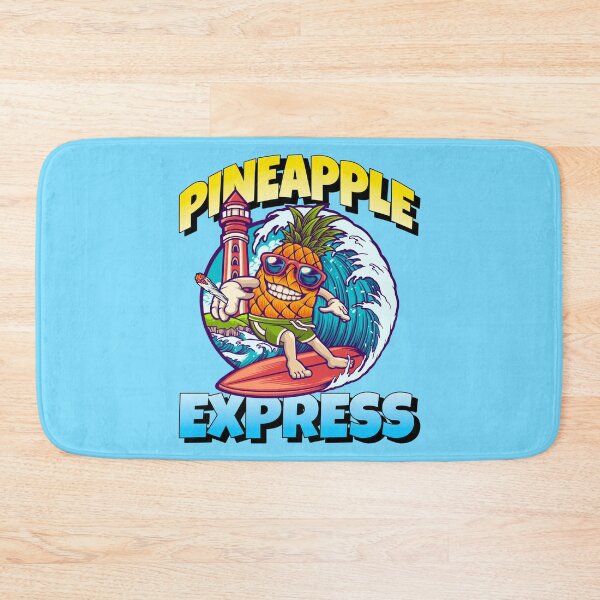 Item preview, Pineapple Express Weed Strain Art - Surfing Tropical Fruit Smoking a Joint designed and sold by YomeHayin.