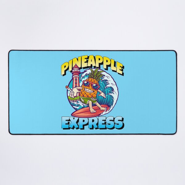 Item preview, Pineapple Express Weed Strain Art - Surfing Tropical Fruit Smoking a Joint designed and sold by YomeHayin.