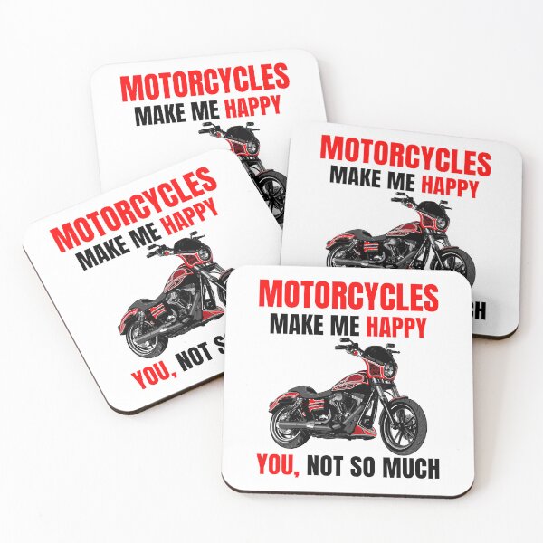 Item preview, Motorcycle make me happy, You! not so much, illustration dyna club style motorcycle designed and sold by Lekrock.