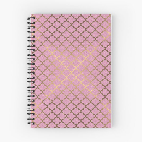 Item preview, Moroccan Trefoil Pattern - Gold & Baby Pink designed and sold by JadeRyder.