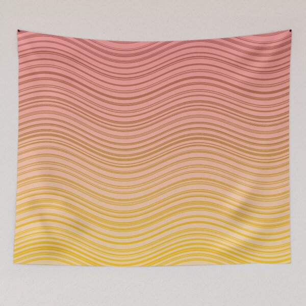 Item preview, Orange waves pattern designed and sold by MinEkkoArt.