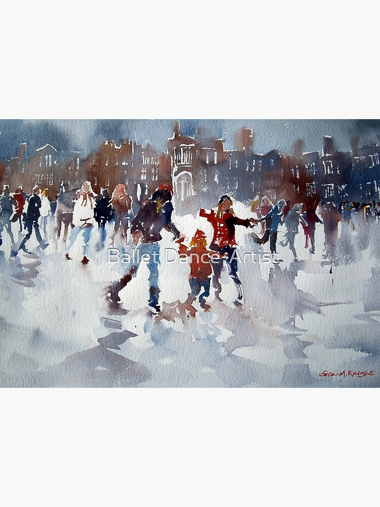 "Ice Skating At Hampton Court Palace London" Poster by balletdance