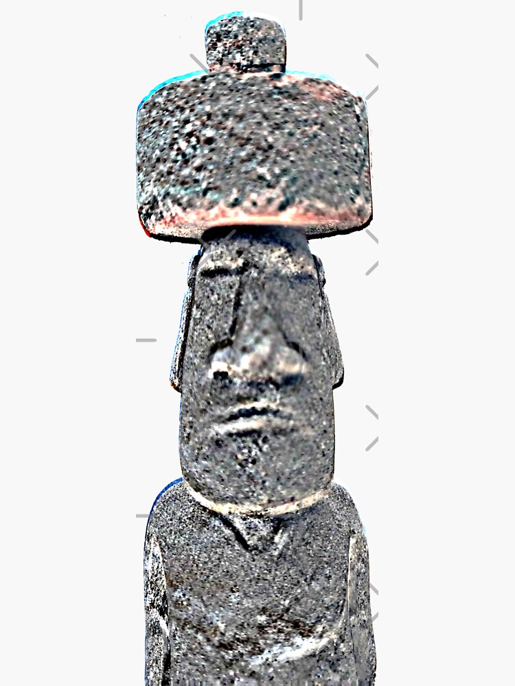 Moai Easter Island Sculpture Sticker for Sale by JoanTatley