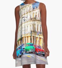 Wacky Races Havana Cuba A-Line Dress