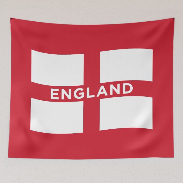 Item preview, England Wave Flag With Text (On Red) designed and sold by STUDIO-72.