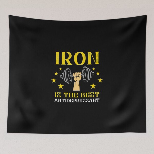 Item preview, Iron Is The Best Antidepressant Classic T-Shirt designed and sold by monica45je.