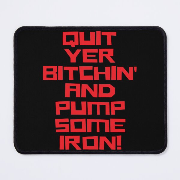 Item preview, Quit Yer Bitchin' And Pump Some Iron, Bodybuilding, Motivational, Inspirational, Typography, Aesthetic Text, Minimalistic designed and sold by DULCE76.