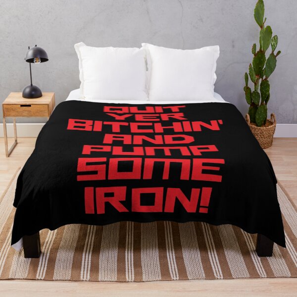 Item preview, Quit Yer Bitchin' And Pump Some Iron, Bodybuilding, Motivational, Inspirational, Typography, Aesthetic Text, Minimalistic designed and sold by DULCE76.