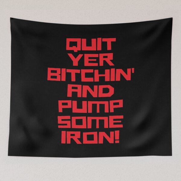 Item preview, Quit Yer Bitchin' And Pump Some Iron, Bodybuilding, Motivational, Inspirational, Typography, Aesthetic Text, Minimalistic designed and sold by DULCE76.