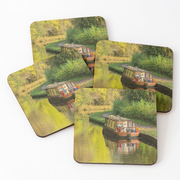 Item preview, The Moored Up Narrowboat below Brynich Lock on the Monmouthshire and Brecon Canal in the Brecon Beacons National Park. designed and sold by Cameranick.